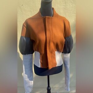 Free shipping-Orange and Black Jacket